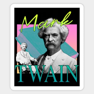 Mark Twain Retro 80's Neon Magnet